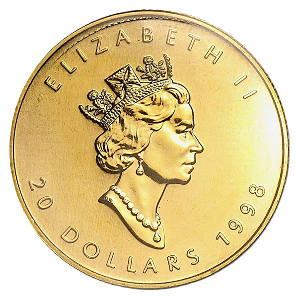 2021 1/2 oz Canadian Gold Maple Leaf Coin